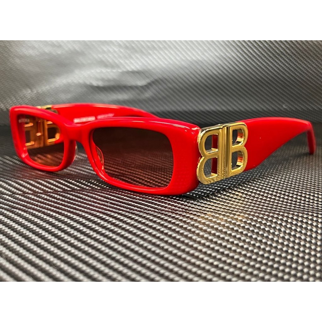 New! Balenciaga Red Sunglasses